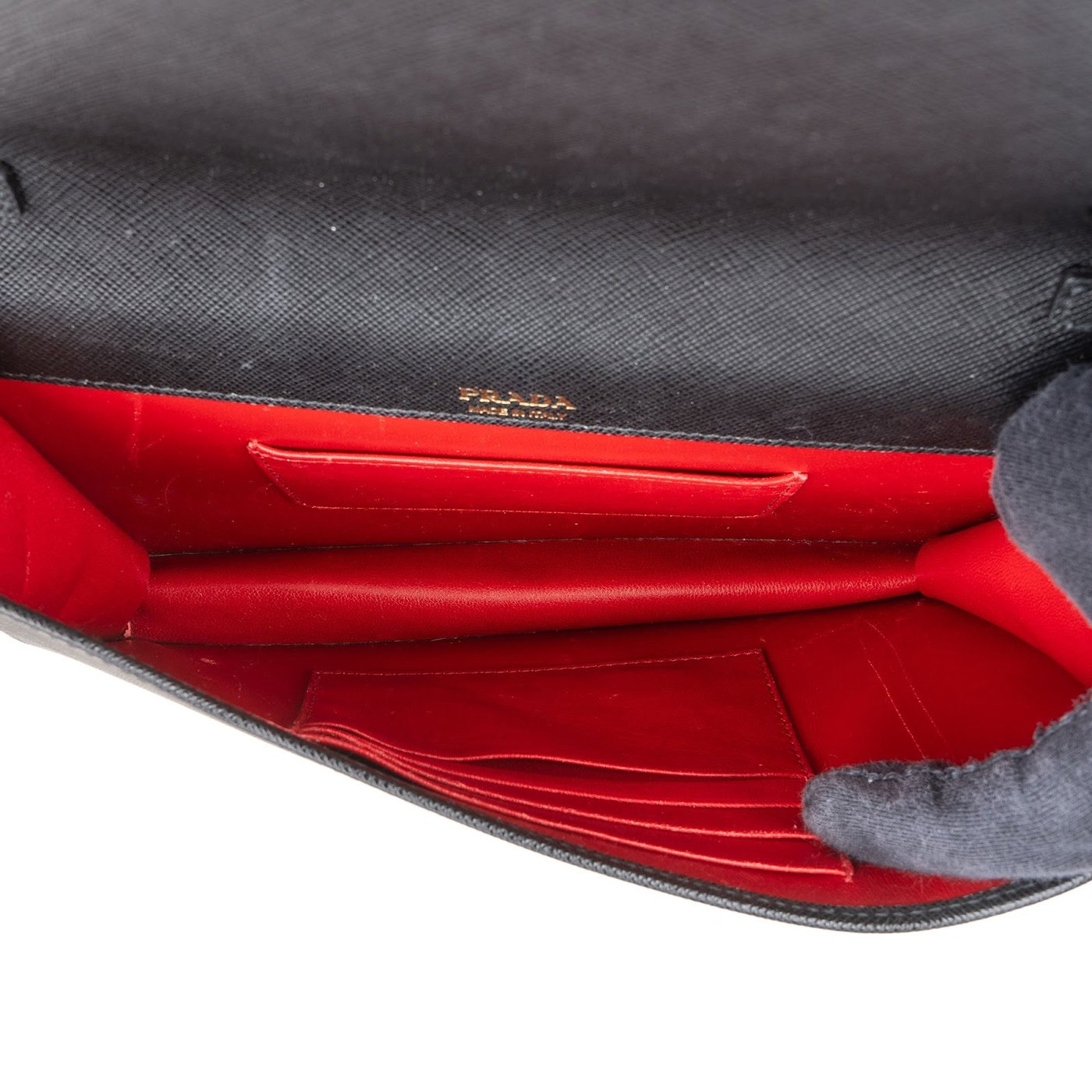 Prada Saffiano Leather Wallet On Chain Crossbody Bag