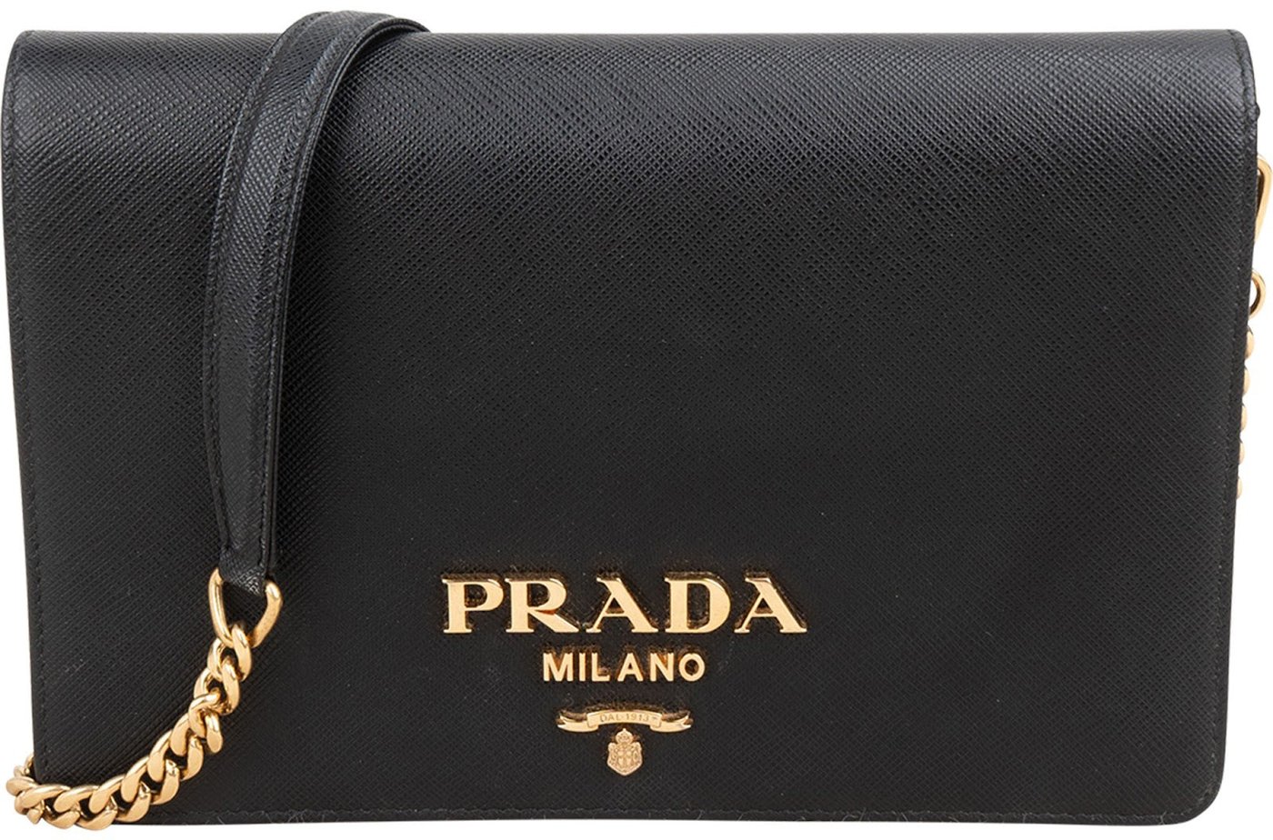 Prada Saffiano Leather Wallet On Chain Crossbody Bag