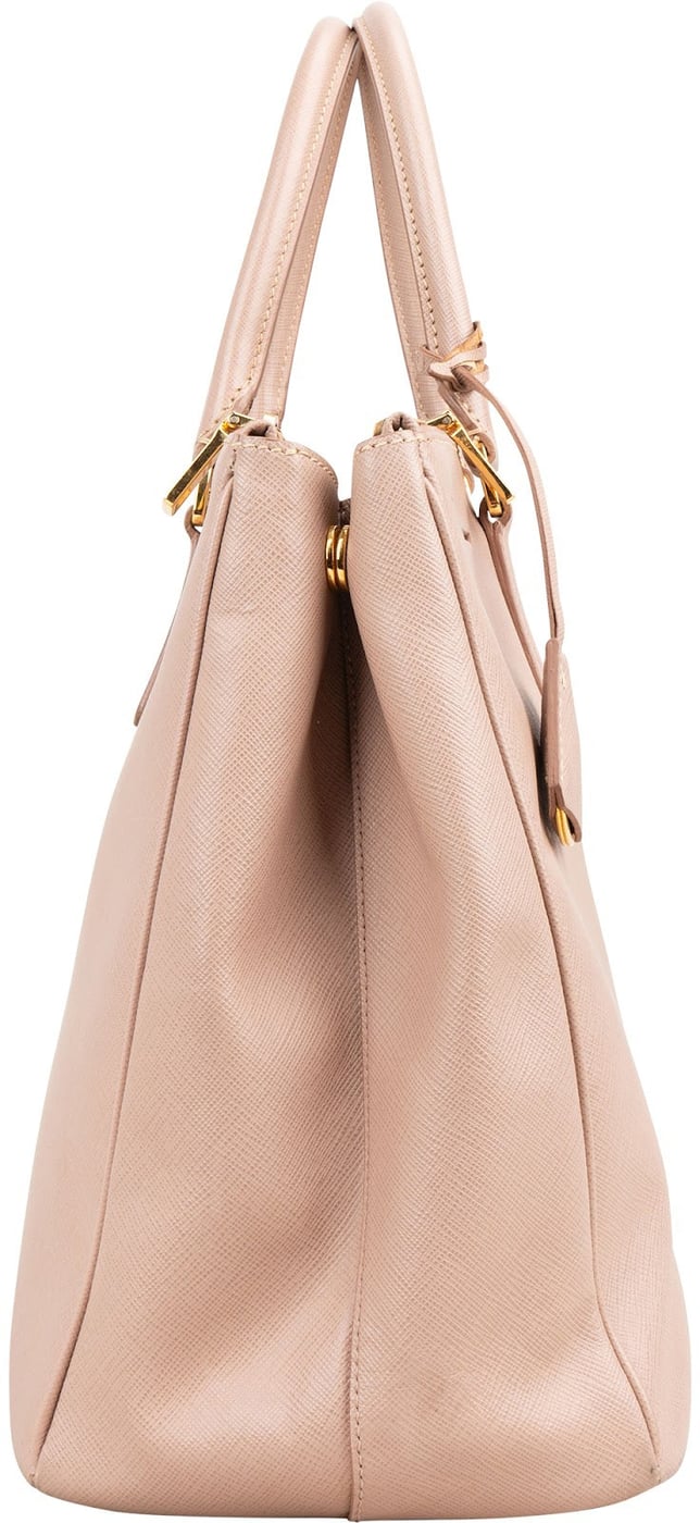 Prada Pink Saffiano Leather Galleria Tote Handbag