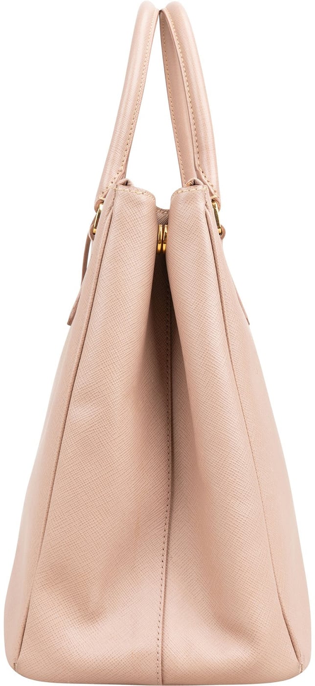 Prada Pink Saffiano Leather Galleria Tote Handbag
