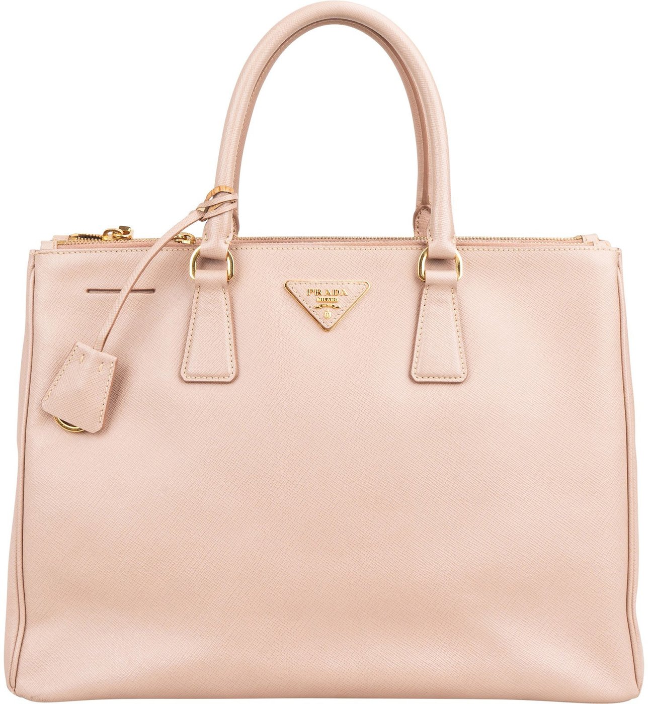 Prada Pink Saffiano Leather Galleria Tote Handbag