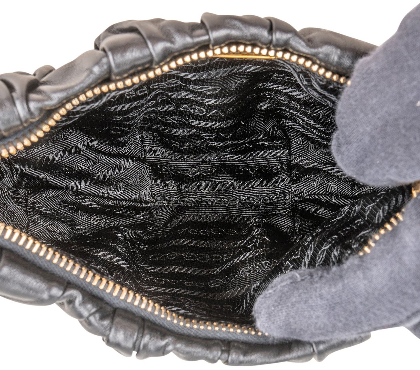 Prada Nappa Gaufre Leather Pouch