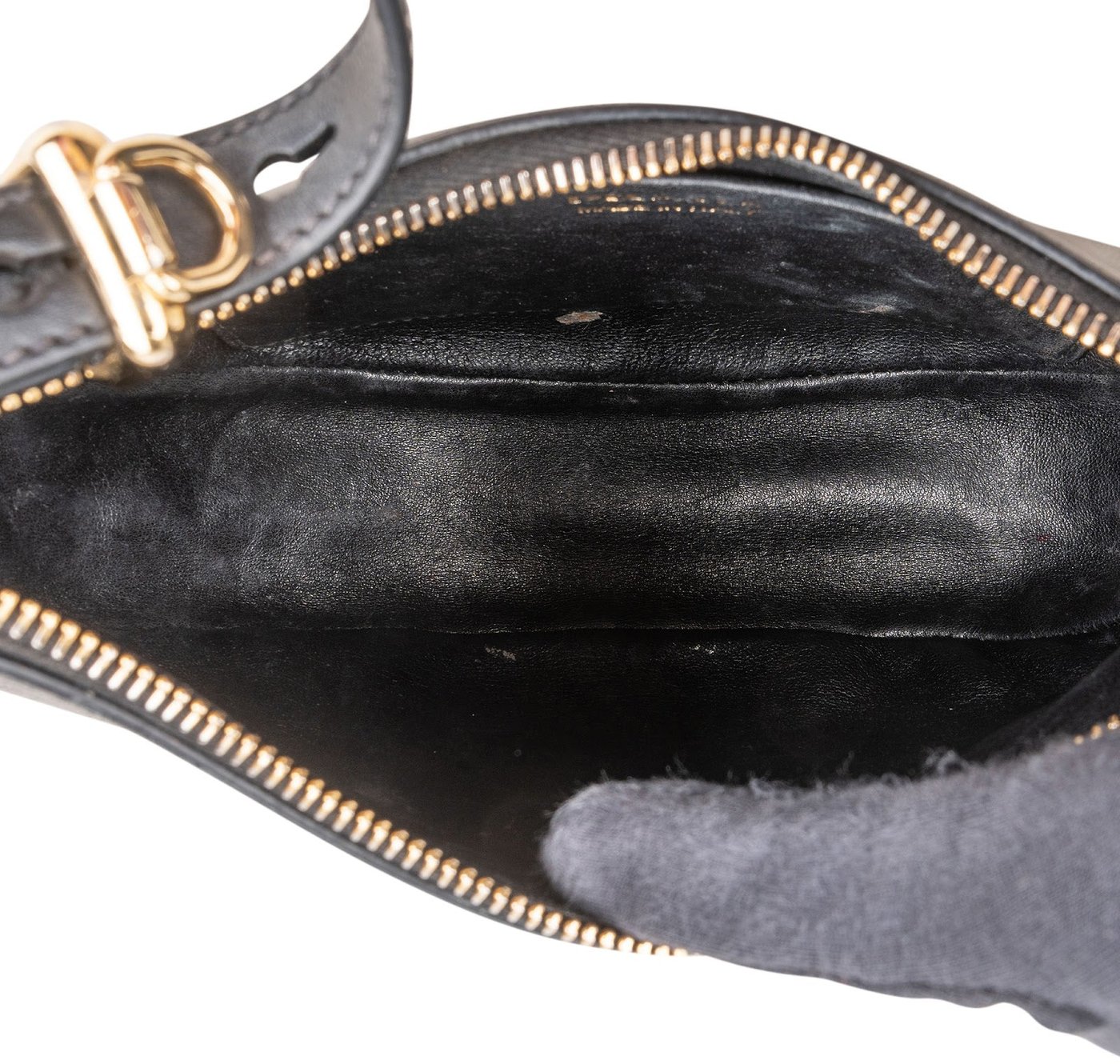 Prada Black Leather Triangle Arqué Shoulder Bag