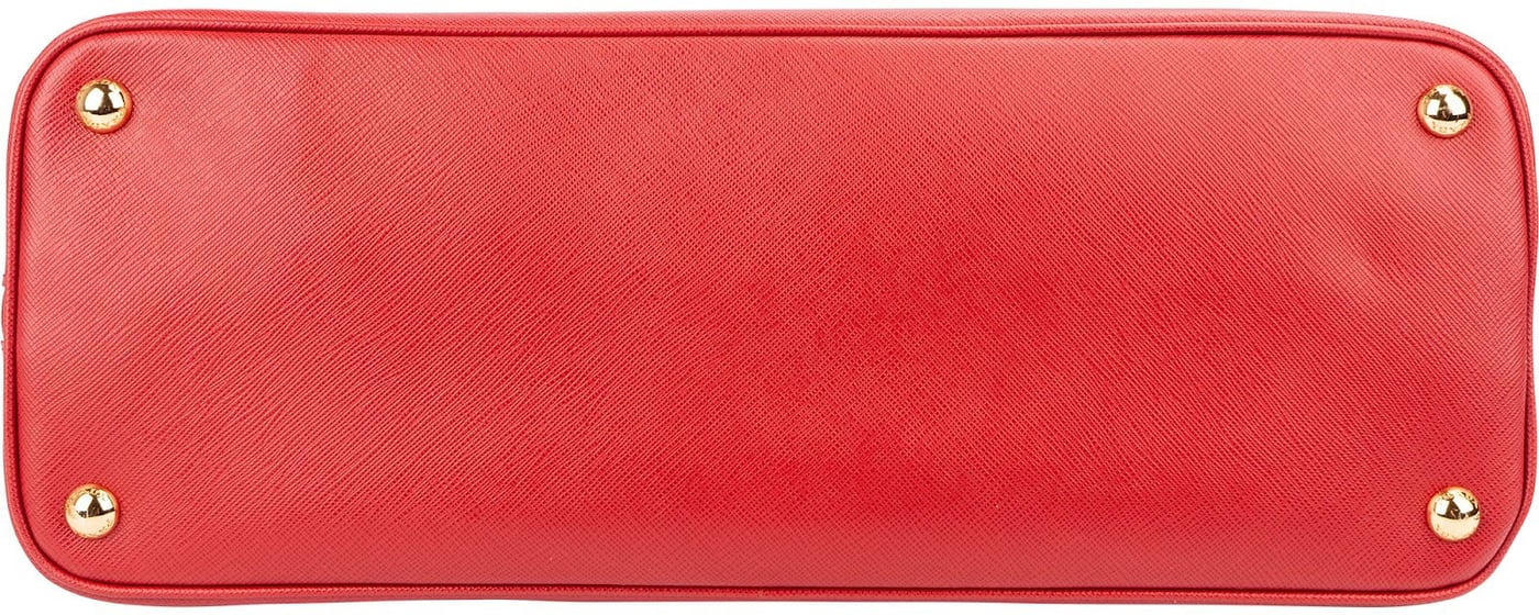 Prada Red Saffiano Leather Large Promenade Handbag