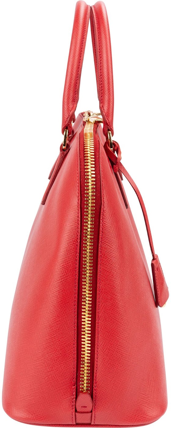 Prada Red Saffiano Leather Large Promenade Handbag