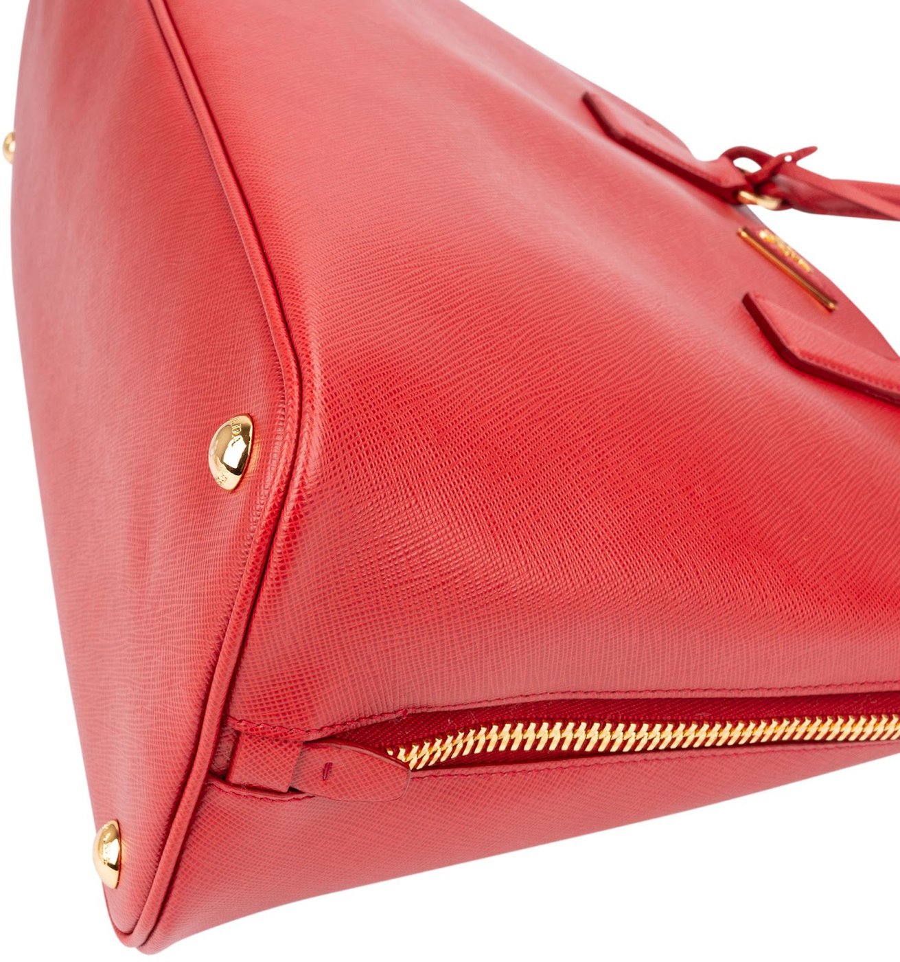 Prada Red Saffiano Leather Large Promenade Handbag