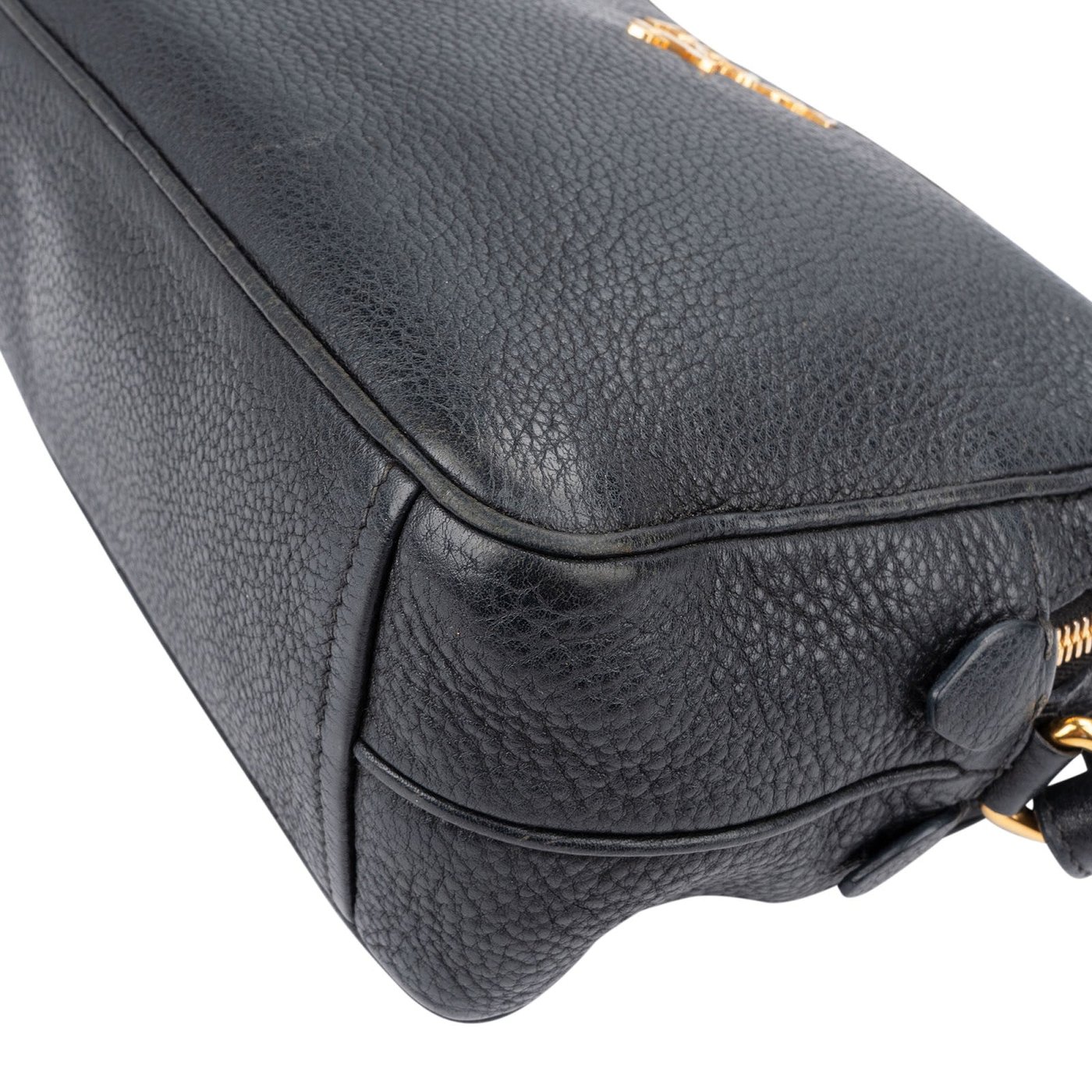 Prada Blue Vitello Daino Leather Camera Crossbody Bag