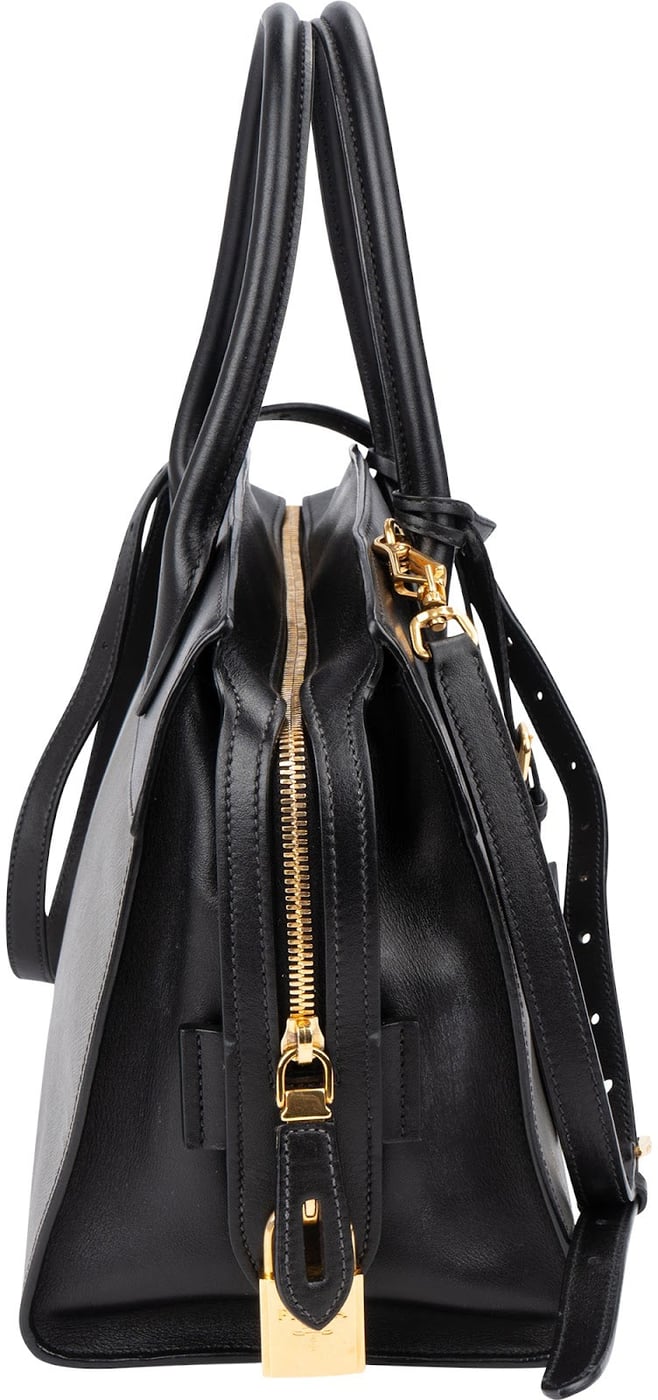 Prada Bicolor Saffiano Leather Esplanade Tote Handbag