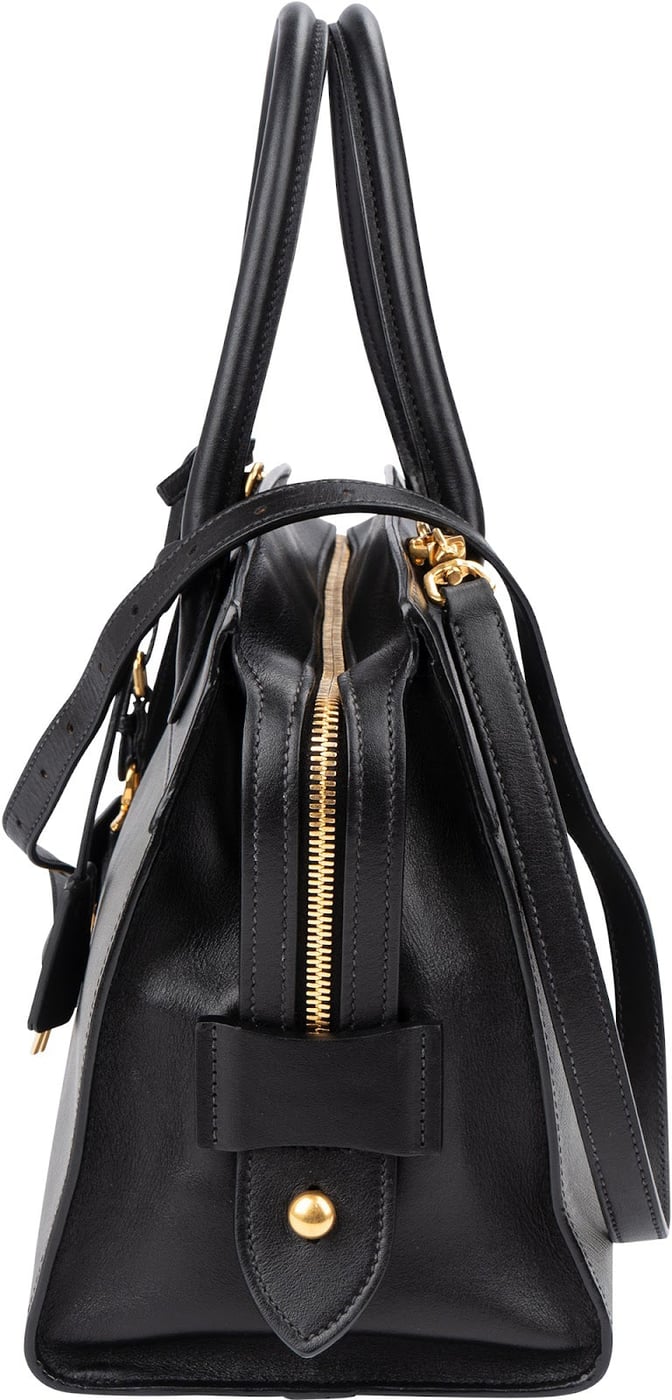 Prada Bicolor Saffiano Leather Esplanade Tote Handbag