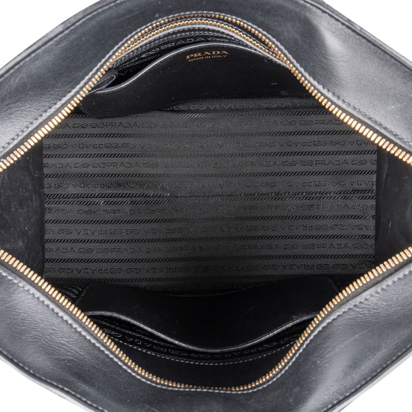 Prada Bicolor Saffiano Leather Esplanade Tote Handbag