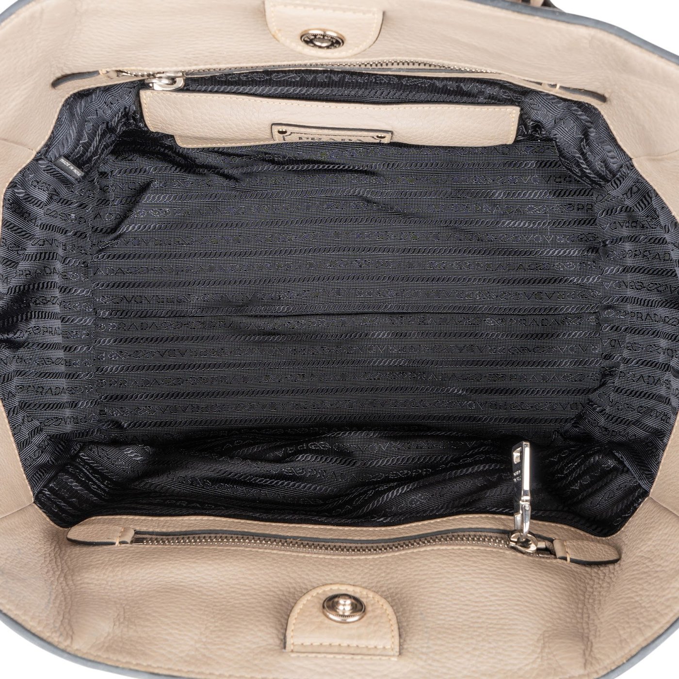 Prada Vitello Daino Leather Tote Luggage Handbag