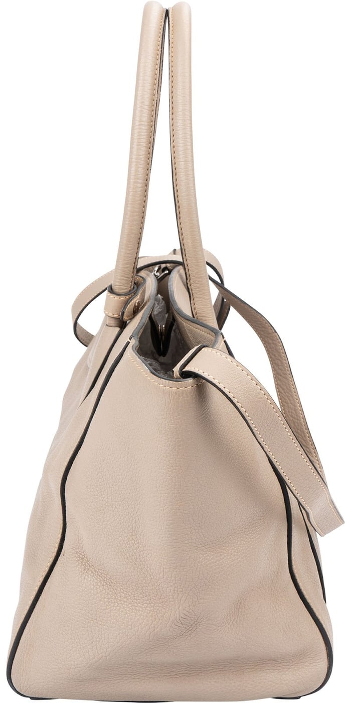 Prada Vitello Daino Leather Tote Luggage Handbag