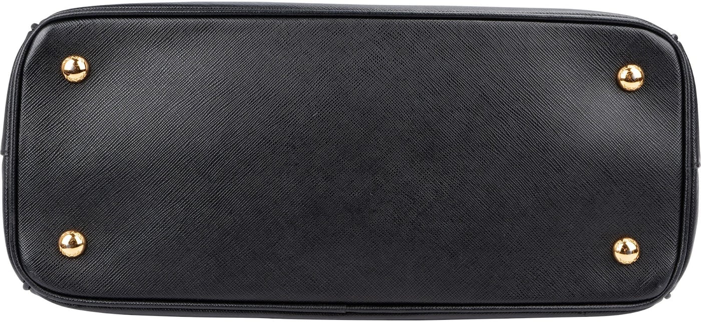 Prada Black Saffiano Leather Galleria Handbag