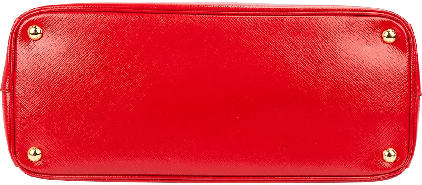 Prada Saffiano Vernice Leather Large Galleria Tote Handbag