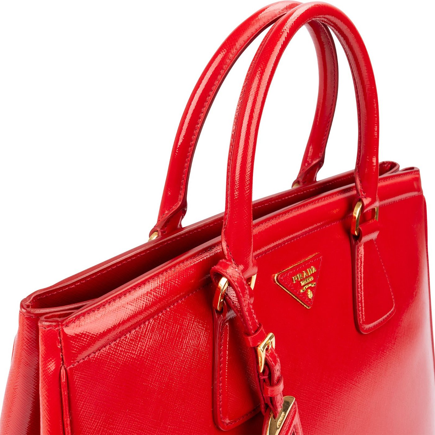 Prada Saffiano Vernice Leather Large Galleria Tote Handbag