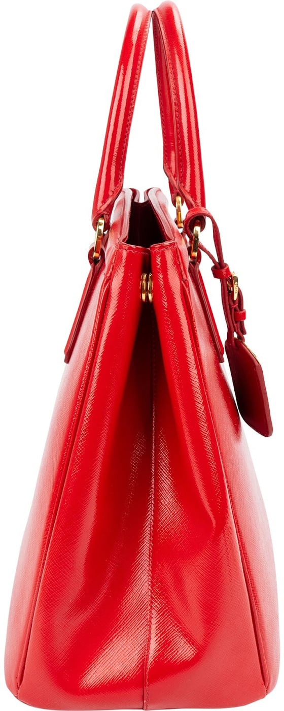 Prada Saffiano Vernice Leather Large Galleria Tote Handbag