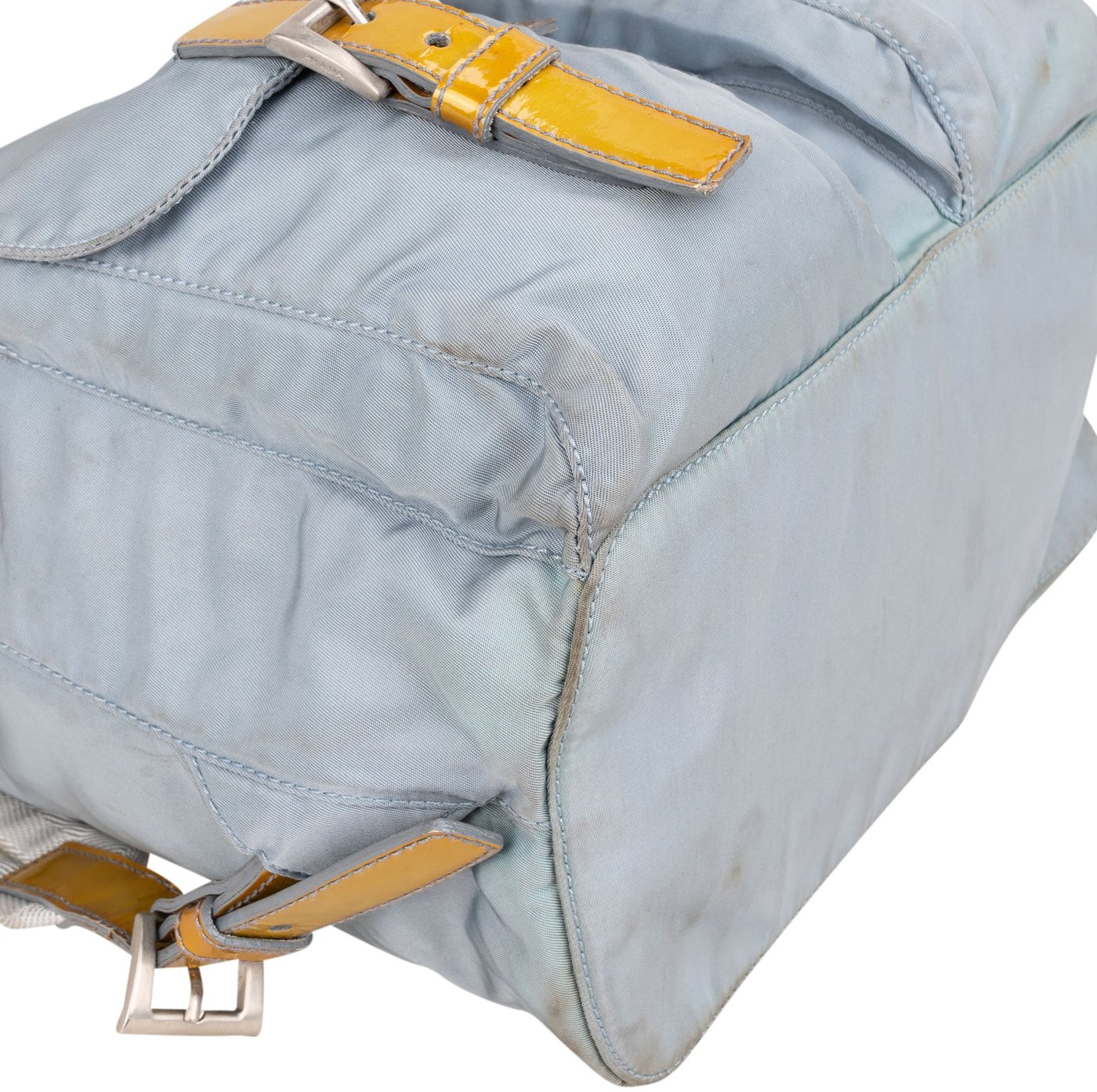 Prada Blue Nylon Triangle Backpack