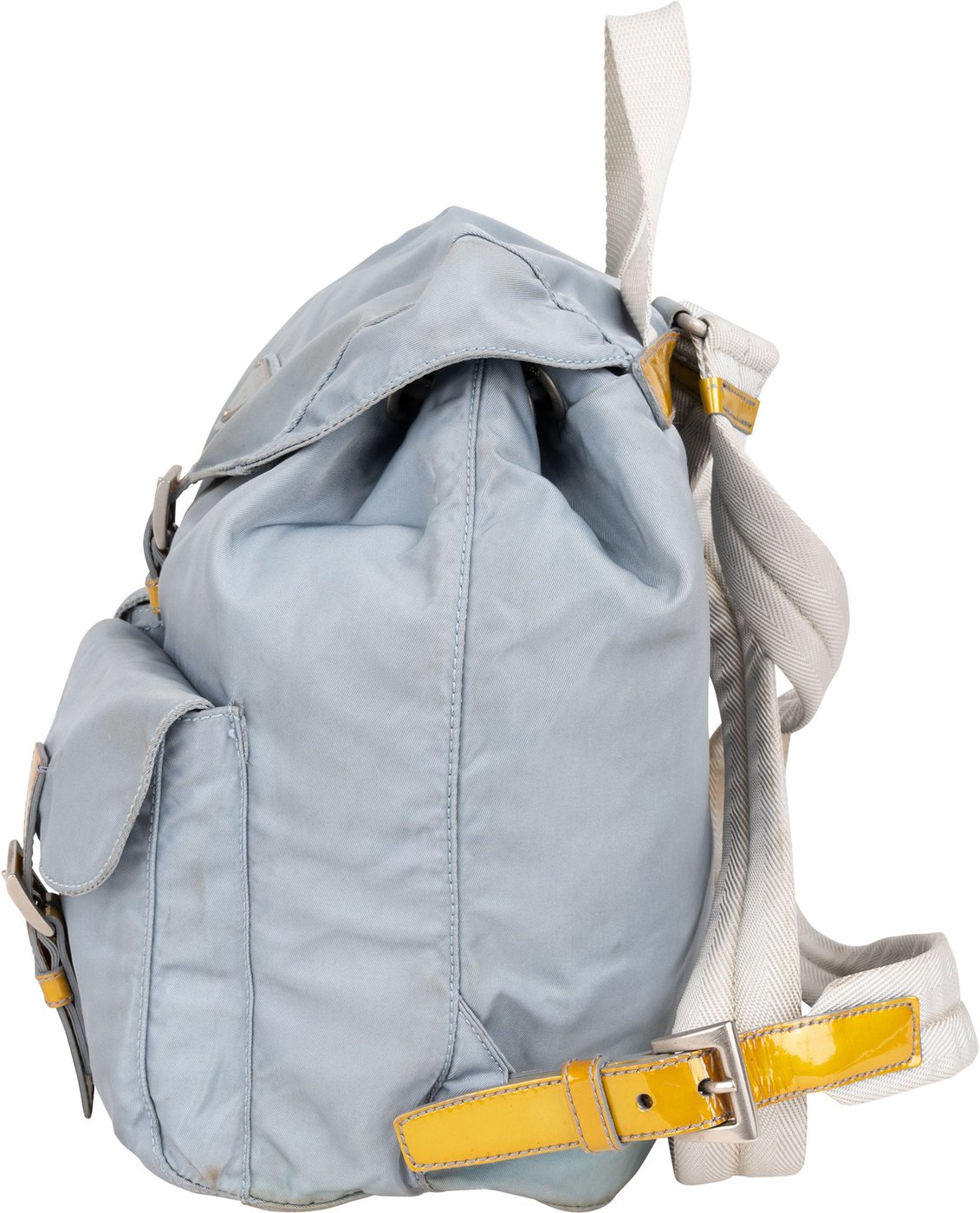 Prada Blue Nylon Triangle Backpack
