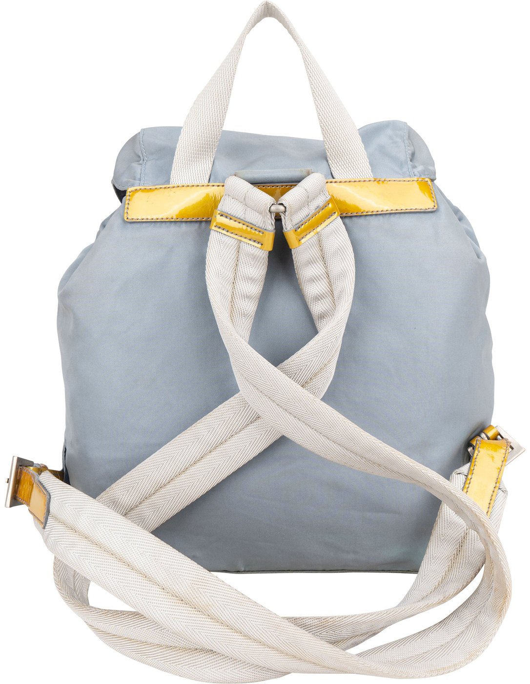 Prada Blue Nylon Triangle Backpack
