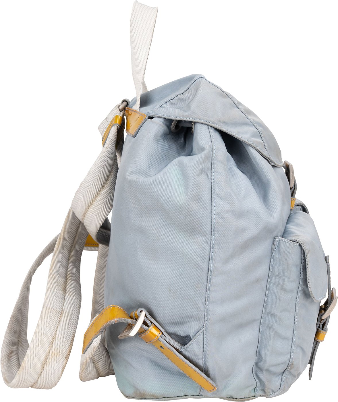 Prada Blue Nylon Triangle Backpack