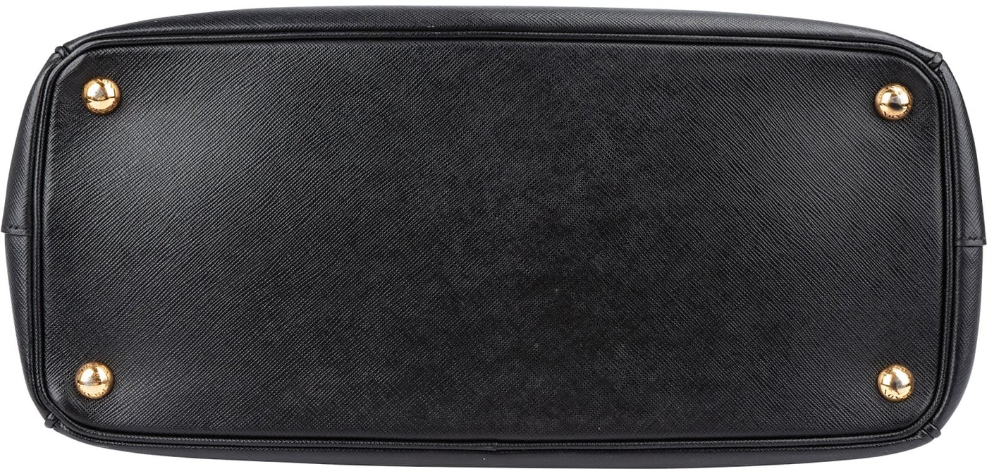 Prada Black Saffiano Leather Galleria Handbag