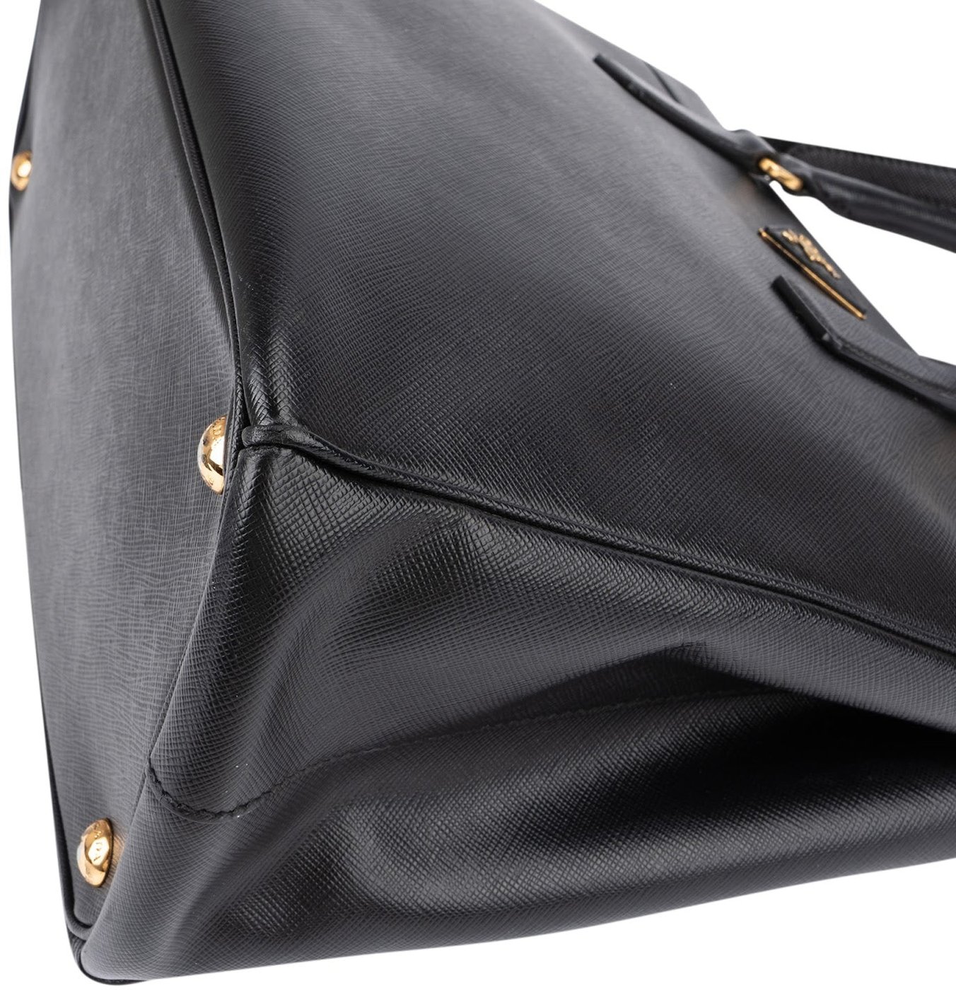 Prada Black Saffiano Leather Galleria Handbag