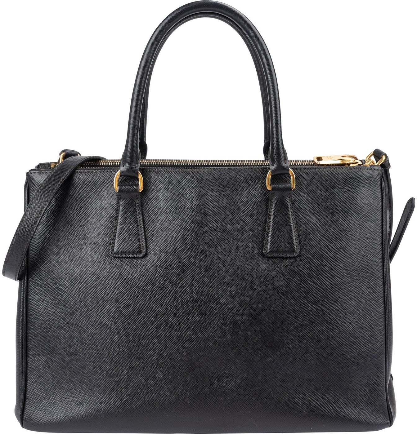 Prada Black Saffiano Leather Galleria Handbag