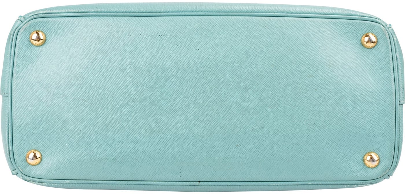 Prada Turquoise Saffiano Leather Galleria Handbag