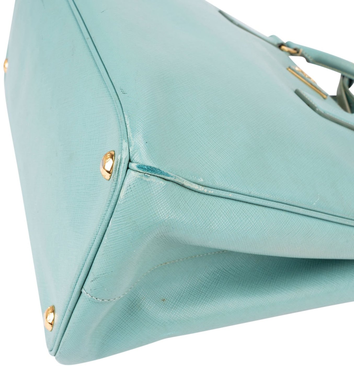 Prada Turquoise Saffiano Leather Galleria Handbag