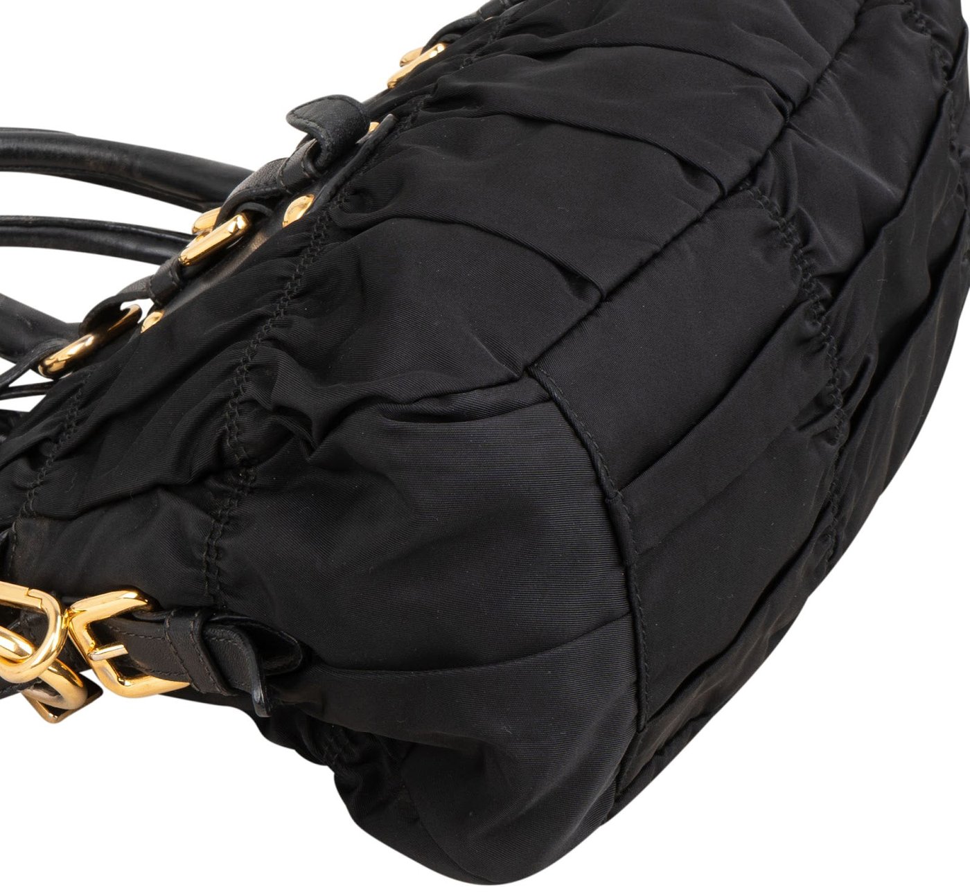 Prada Black Tessuto Gaufre Satchel Handbag