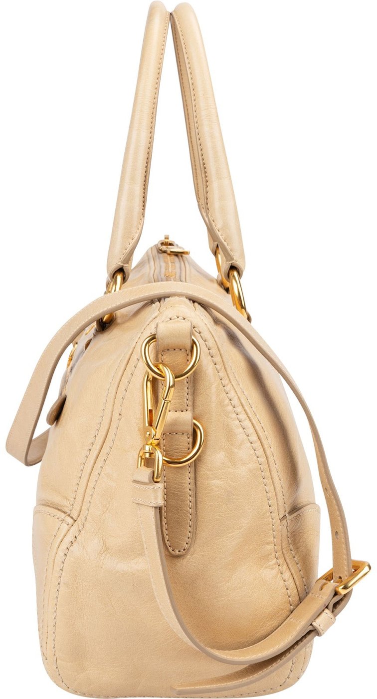 Prada Vitello Shine Bauletto Handbag