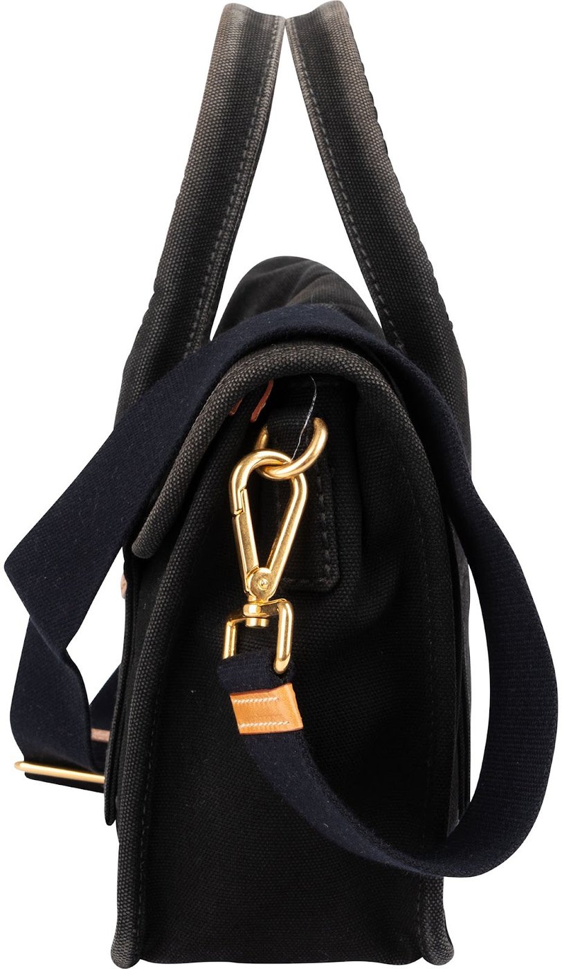 Prada Black Canapa Pattina Handbag