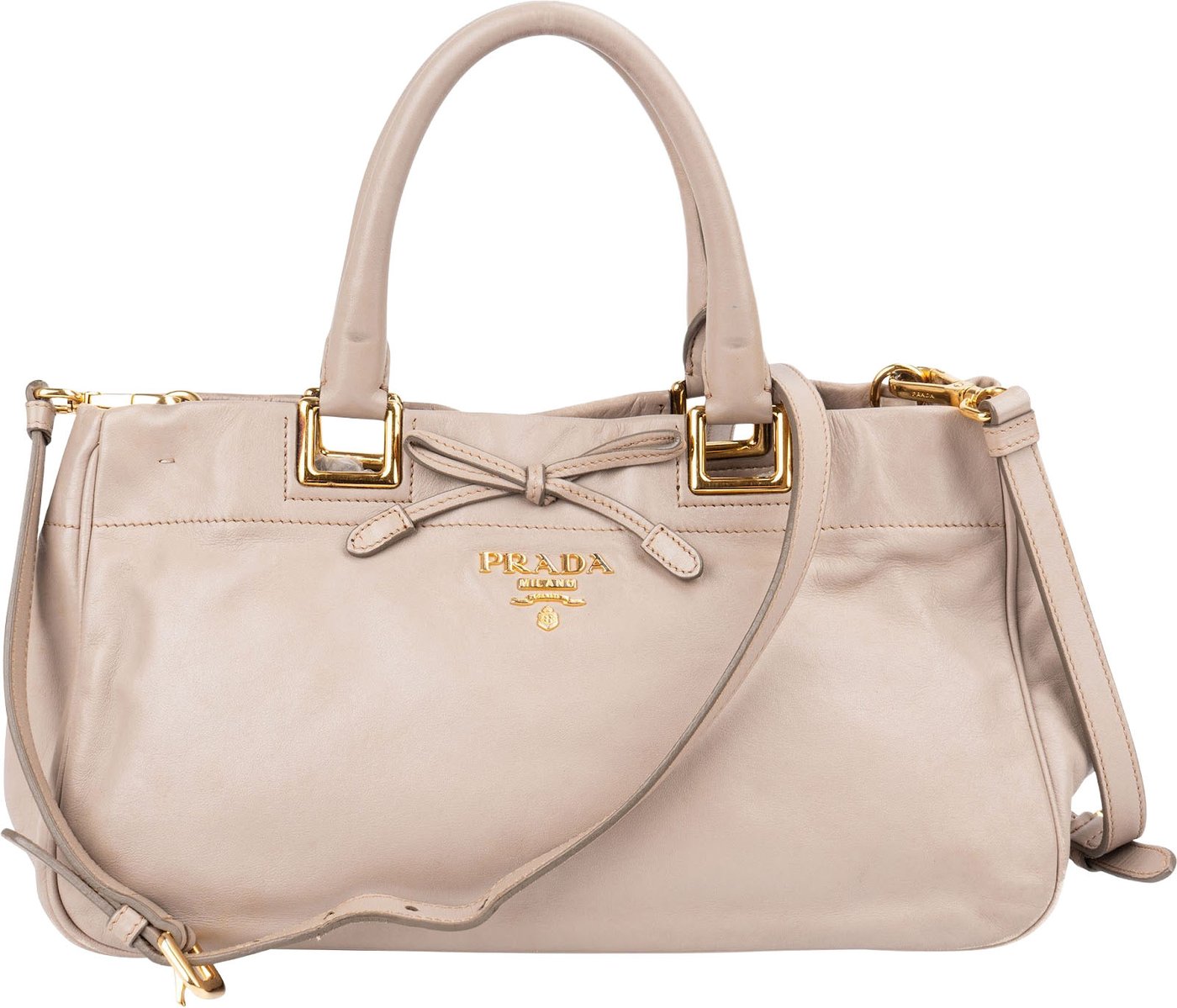 Prada Vitello Daino Fiocco Bow Satchel Handbag