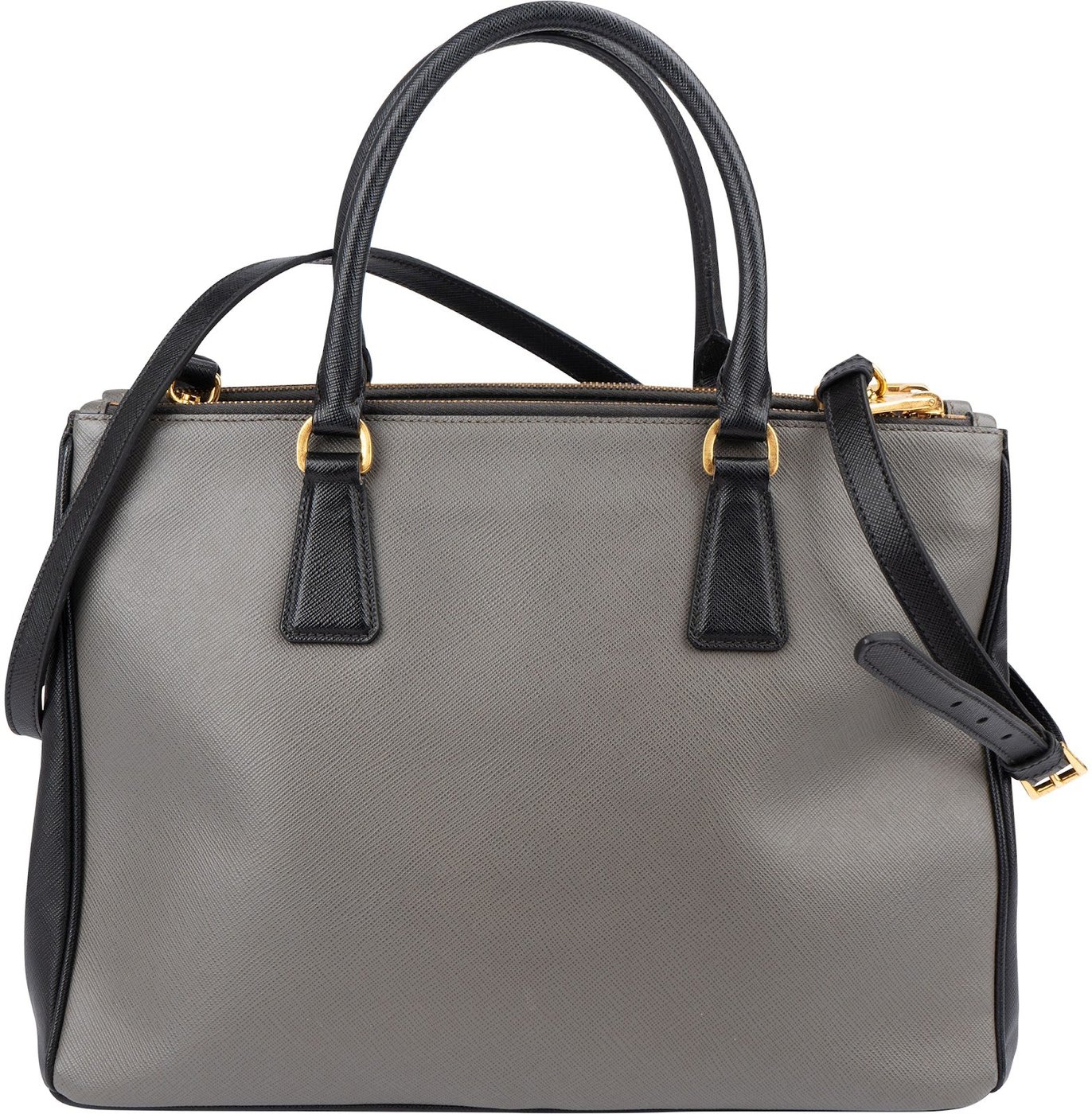 Prada Bicolor Saffiano Leather Galleria Handbag
