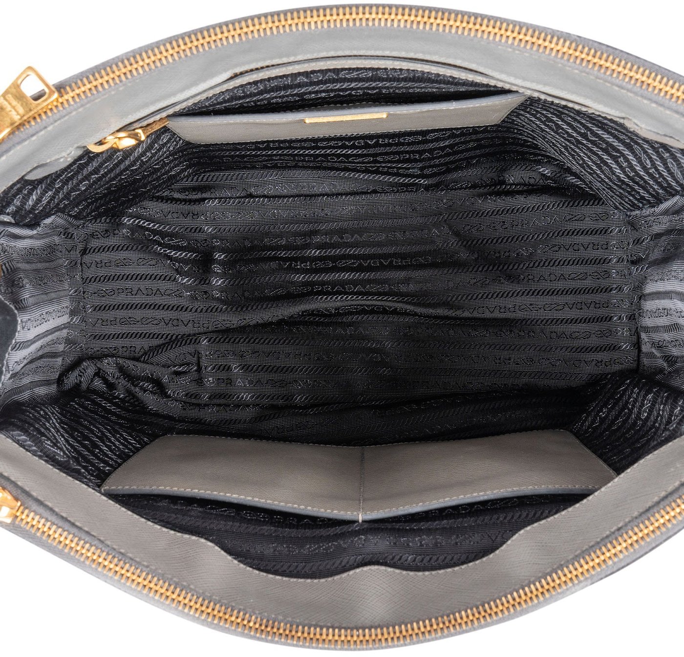 Prada Bicolor Saffiano Leather Galleria Handbag