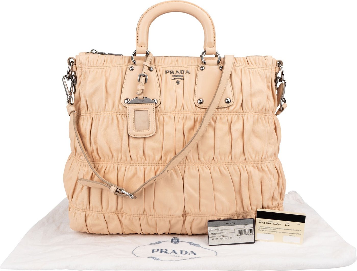 Prada Nappa Gaufre Tote Handbag