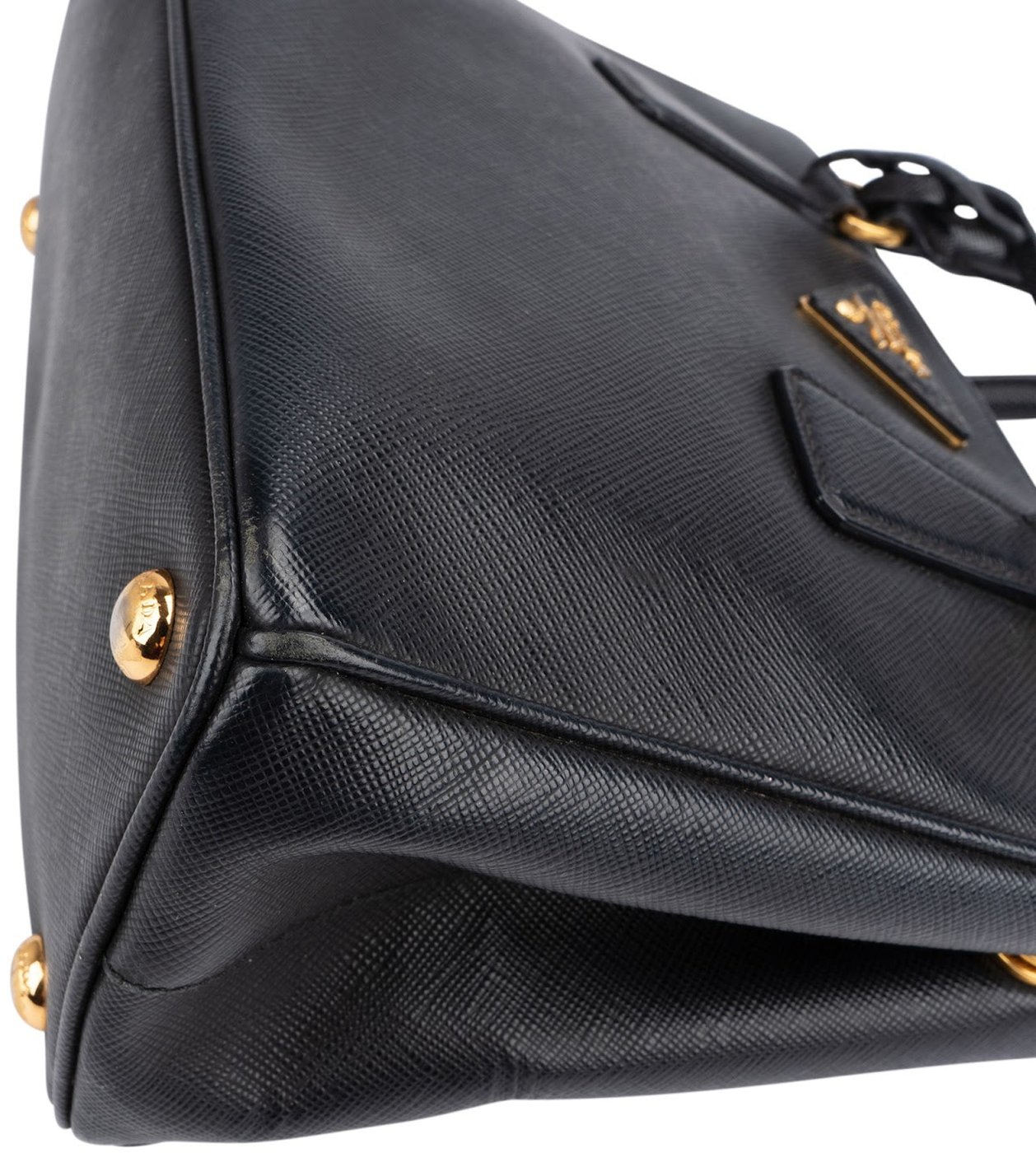 Prada Black Saffiano Leather Small Galleria Handbag