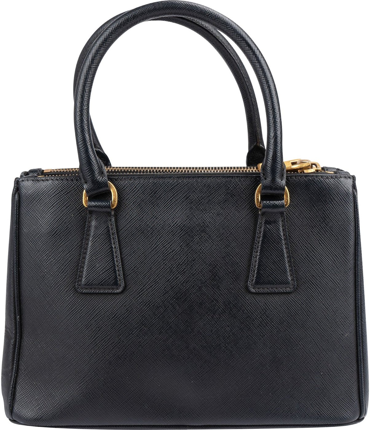 Prada Black Saffiano Leather Small Galleria Handbag