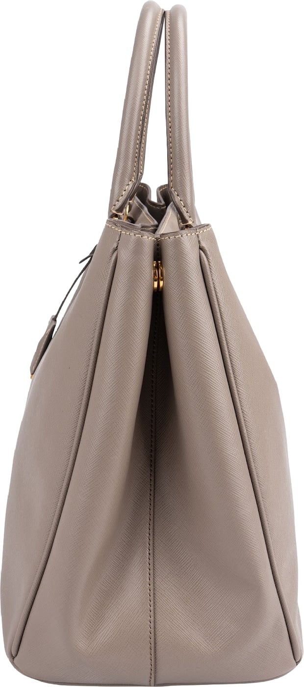 Prada Grey Saffiano Leather Galleria Tote Handbag