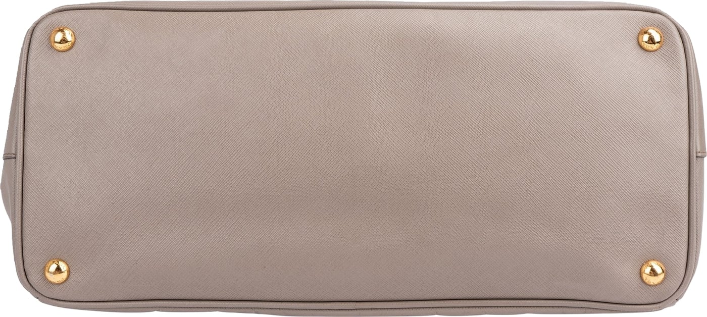 Prada Grey Saffiano Leather Galleria Tote Handbag