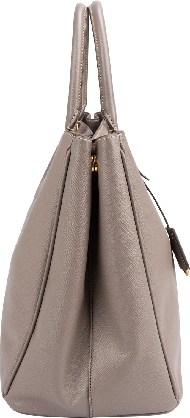 Prada Grey Saffiano Leather Galleria Tote Handbag