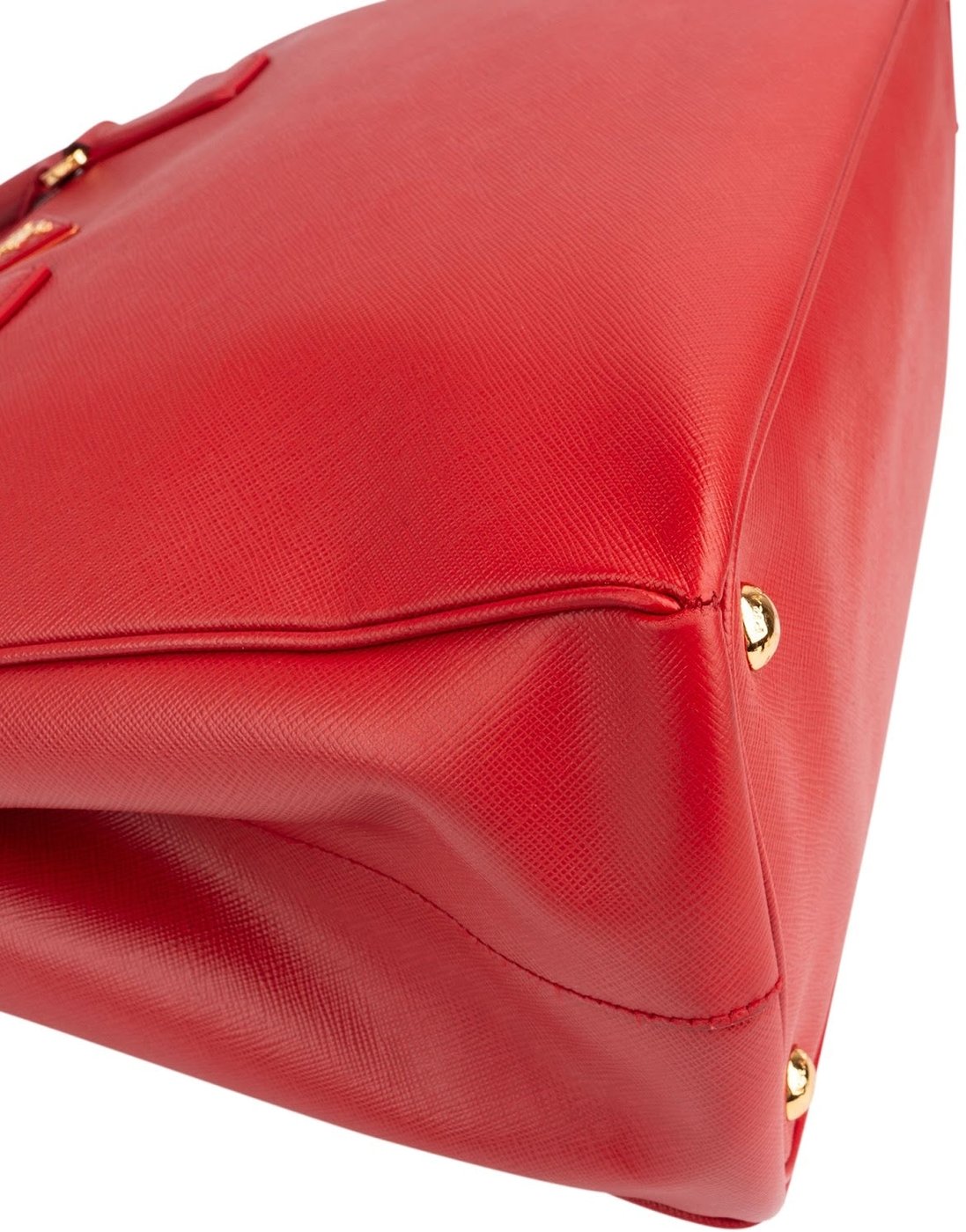 Prada Red Saffiano Leather Galleria Tote Handbag