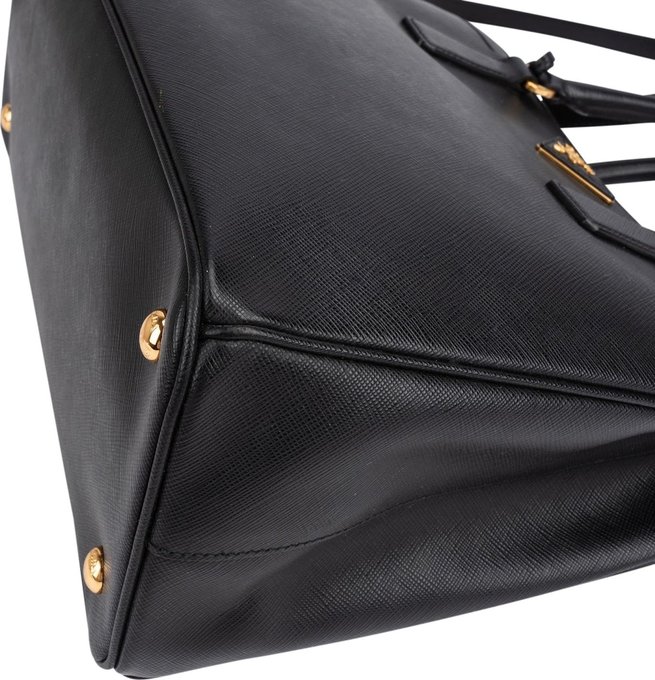 Prada Black Saffiano Leather Galleria Handbag