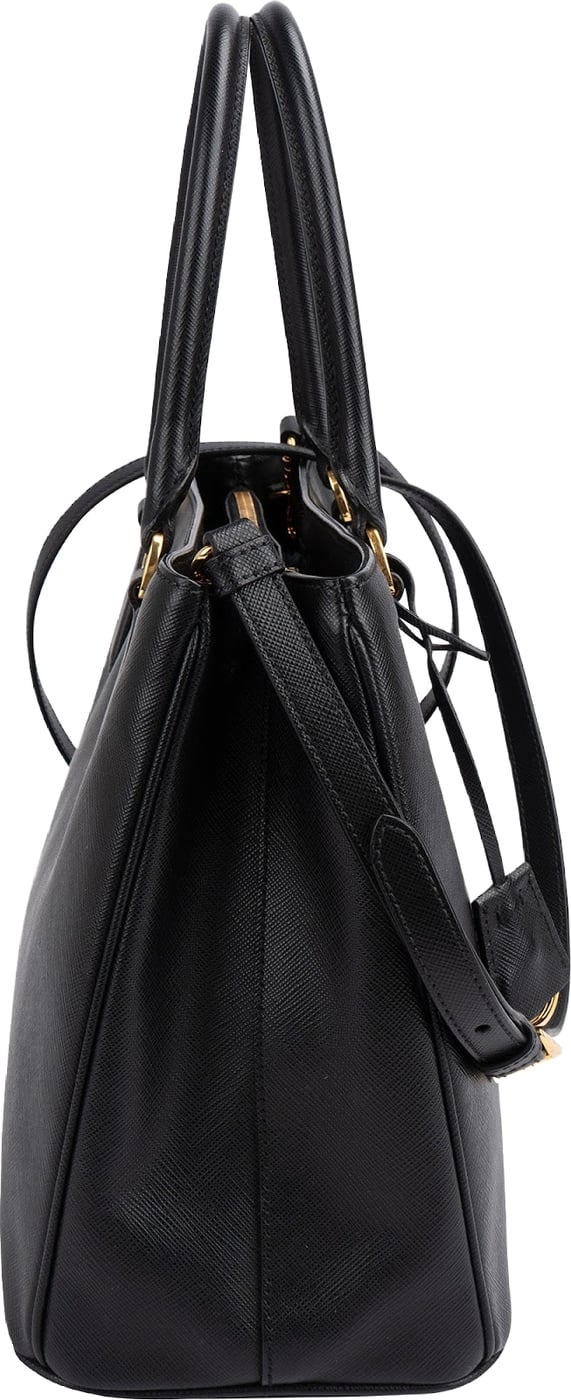 Prada Black Saffiano Leather Galleria Handbag