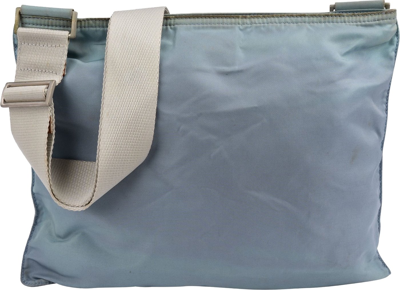 Prada Light Blue Tessuto Messenger Crossbody Bag