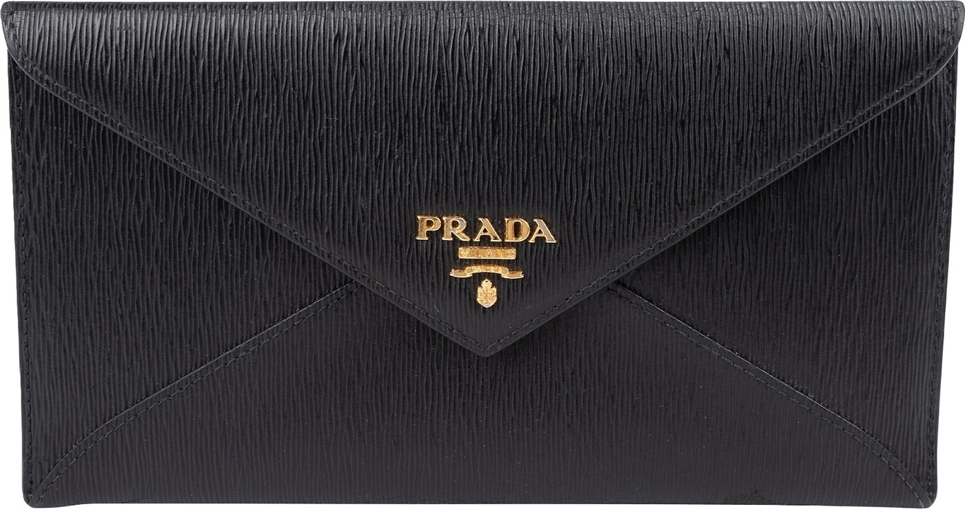 Prada Saffiano Leather Envelope Small Clutch Wallet