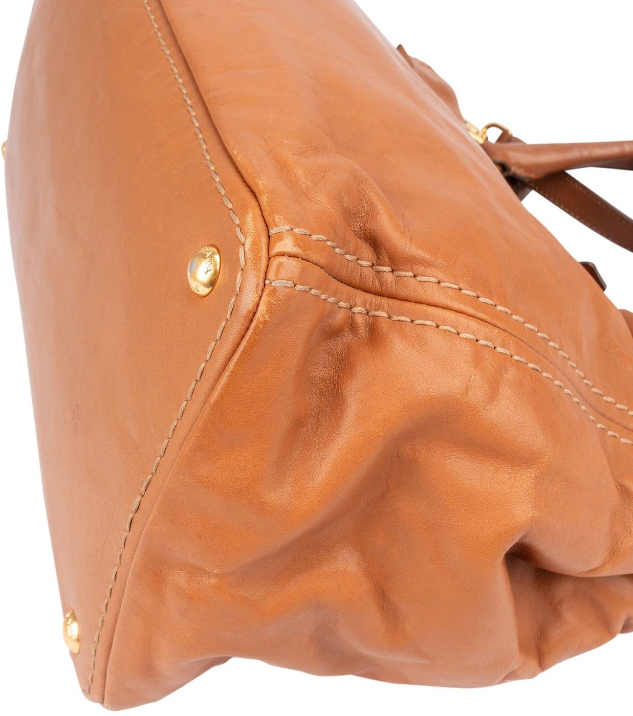 Prada Vitello Leather Tote Handbag 2WAY