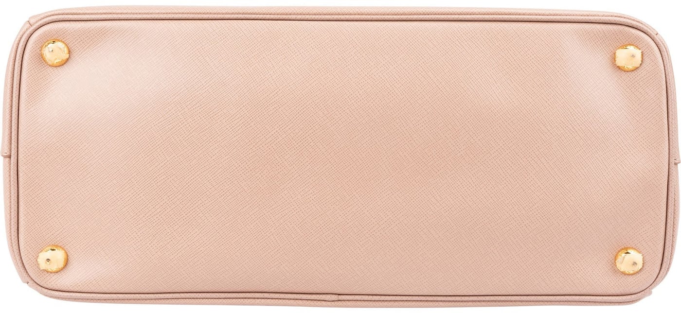 Prada Pink Saffiano Leather Galleria Tote Handbag
