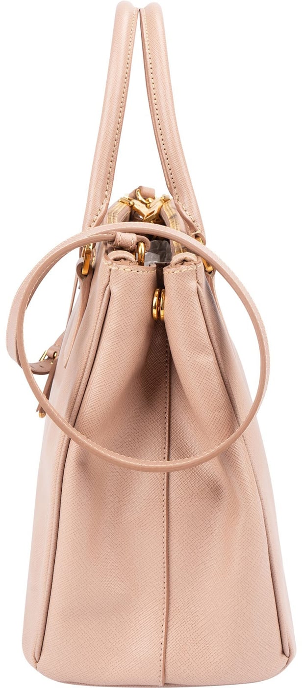 Prada Pink Saffiano Leather Galleria Tote Handbag
