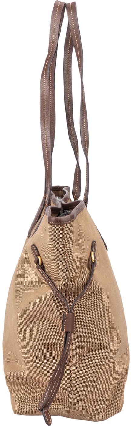 Prada Brown Jacquard City Shoulder Bag